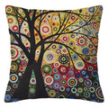 Axyaa Bird Flower Linen Pillowcase Sofa Cushion Cover Home 40x40-60x60