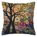 Axyaa Bird Flower Linen Pillowcase Sofa Cushion Cover Home 40x40-60x60