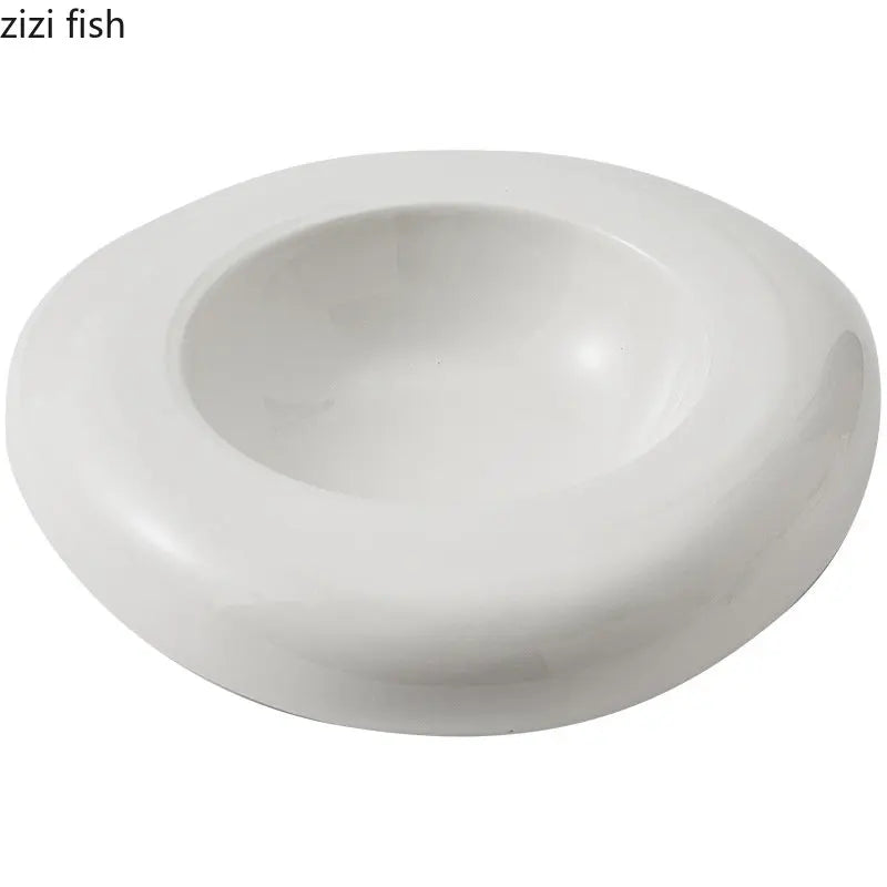 Axya Ceramic Dinner Plate Set - Solid Color Tableware for Restaurant and Home