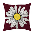 Axyaa Yellow Daisy Cushion Cover Line Sun Pillow Decor