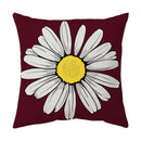 Axyaa Yellow Daisy Cushion Cover Line Sun Pillow Decor