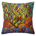Axyaa Branch Bird Flower Linen Pillowcase Sofa Cushion Cover Home Decor Custom Sizes