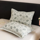 Axyaa Cotton Linen Gauze Jacquard Pillowcase Set, 48x74cm, Home Comfort Pair