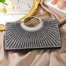 Axyaa Rhinestone Glitter Shoulder Bag for High Party Celebrity Gowns