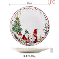 Axyaa Ceramic Christmas Dinner Plate - Round Underglaze Color Design