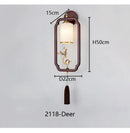 Axyaa Solid Wood Zen Wall Light for Living Room Bedroom Corridor Tea Room