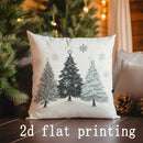 Axyaa Christmas Truck & Trees Pattern Pillow Cover for Sofa, Bedroom, Car