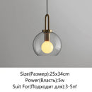 Nordic Glass Ball Pendant Light - Luxury Chandelier by Axyaa