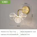 Axyaa Modern Flower LED Wall Sconce with Crystal Ball and Petal Design