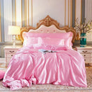 Axyaa Silky Satin Queen Duvet Cover Set - Luxury King Size Bedding