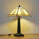 Axyaa Tiffany Glass Table Lamps LED Standing Luminaires for Home and Office