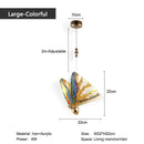 Axyaa Butterfly Chandelier: LED Acrylic Hanging Light for Parlor, Bar, Bedside.
