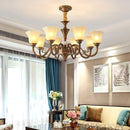 Axyaa Luxury Frosted Glass Chandelier for Living Room Bedroom