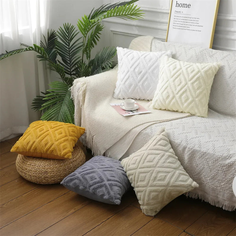 Axyaa Plush Cotton Pillow Covers for Home Decor.