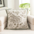 Axyaa Chenille Flower Pillow Cover 45X45 - European Style Decor for Home