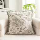 Axyaa Chenille Flower Pillow Cover 45X45 - European Style Decor for Home