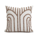 Axyaa Geometric Coffee Tassel Cushion Cover 45x45cm for Sofa, Couch, Bed