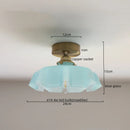 Axyaa Yellow Glass LED Pendant Light: Modern Nordic Hanging Lamp for Home Decor