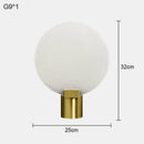 Axyaa Copper Round Wall Lamp Glass Light for Living Room Bedroom Corridor LED Lighting