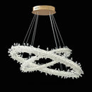 Axyaa Crystal Pendant Light: Modern Luxury Chandelier for Dining Room and Living Room