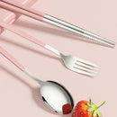 Axyaa Kawaii Cutlery Set: Spoon, Fork, Chopsticks in Case