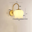 Axyaa Modern Iron LED Wall Sconce Pull Chain Switch Stair Light PVC Bedside Lamp