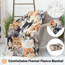Luxurious Cat Print Flannel Blanket by Axyaa: Perfect for Cat Lovers and Toddlers
