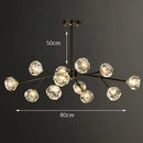 Axyaa Crystal Sphere Chandelier: Adjustable Metal Molecular Ceiling Light for Luxury Ambience