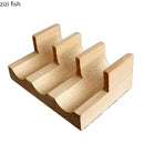 Axya Wooden Sushi Display Plate: Molecule Cuisine Rack for Restaurant & Specialty Display