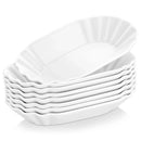 Axyaa 8-Piece 7.75" White Porcelain Breakfast Dinner Dessert Plates