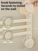 Axyaa Suction Cup Rotating Towel Rack - Wall Mounted Bathroom Storage Rack