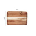 Axyaa Acacia Wood Rectangular Coffee Tray for Snacks, Desserts, and Gongfu Tea.