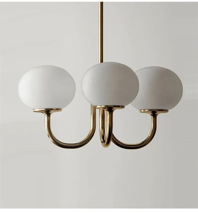 Axyaa Pink White Glass Ball Pendant Chandelier - Modern Stylish Lighting Fixtures