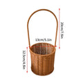 Axyaa Wicker Picnic Basket Tote: Rustic Storage & Shopping Organizer