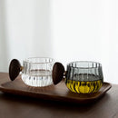Axyaa High Borosilicate Glass Tea Cup with Wooden Handle, Large Capacity