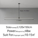 Axyaa Modern Minimalist Dining Table Bar Long Strip Light - LED Office Pendant Light