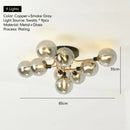 Axyaa Glass Ball LED Ceiling Light - Nordic Modern Living Room Bedroom Lighting