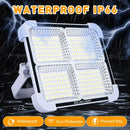 Axyaa Solar Floodlight - Portable LED Spotlight with 200W Power & Emergency Lighting