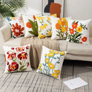 Axyaa Floral Pillow Case for Home Sofa Headboard Lumbar Cover - 45x45