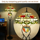 Axyaa Stained Glass Tiffany Floor Lamp: American Retro Style for Living Room & Bedroom