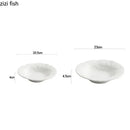 Axyaa Stone Pattern Ceramic Plate Set - Specialty Tableware