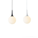 Axya White Glass Ball LED Pendant Light for Modern Living Room Fixture