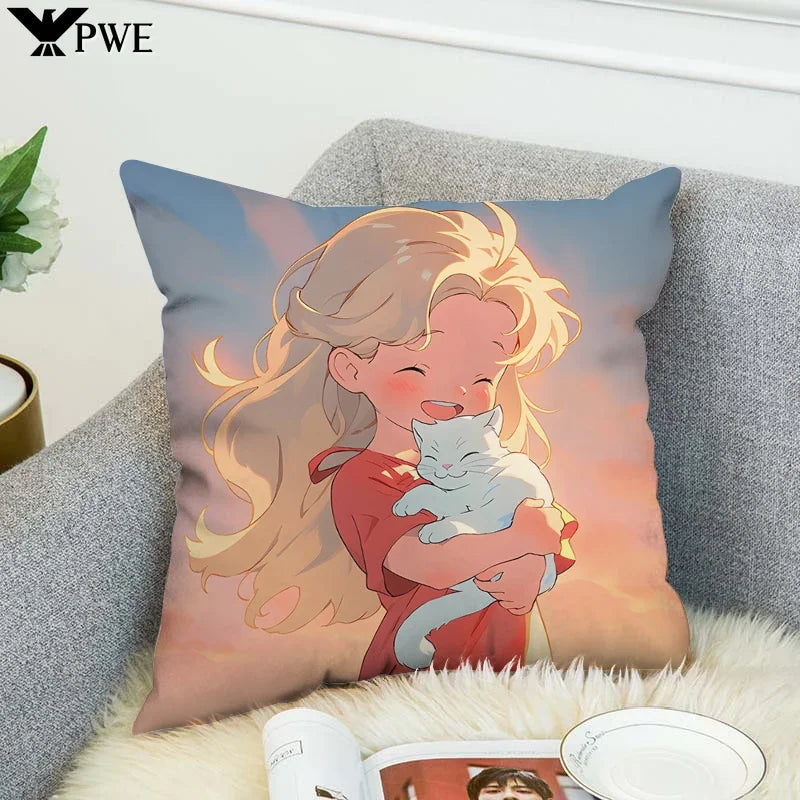 Axyaa Star Girl Anime Body Pillow Cover for Stylish Home Decor