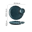 Axyaa Vintage Ceramic Dessert Plate Set - Creative Molecular Cuisine Tableware