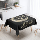 Axyaa Eid Mubarak Mosque Tablecloth: Waterproof, Anti-fouling, Islamic Home Decor