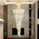 Axyaa Modern Crystal Long Chandelier for Luxurious Spaces