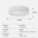Axyaa Modern Crystal LED Ceiling Light for Home Decor