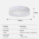 Axyaa Crystal LED Ceiling Light - Modern Interior Decoration for Living Room Bedroom