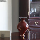 Crimson Ceramic Vase by Axyaa for Elegant Living Room Flower Arrangements