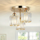 Axyaa Crystal E27 Pendant Light for Living Room, Dining Room, Bedroom - Modern Minimalist Luxury Chandelier